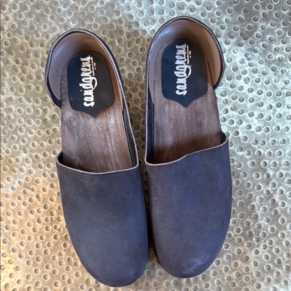 Sangrens Brown Leather Slip-On Shoes
